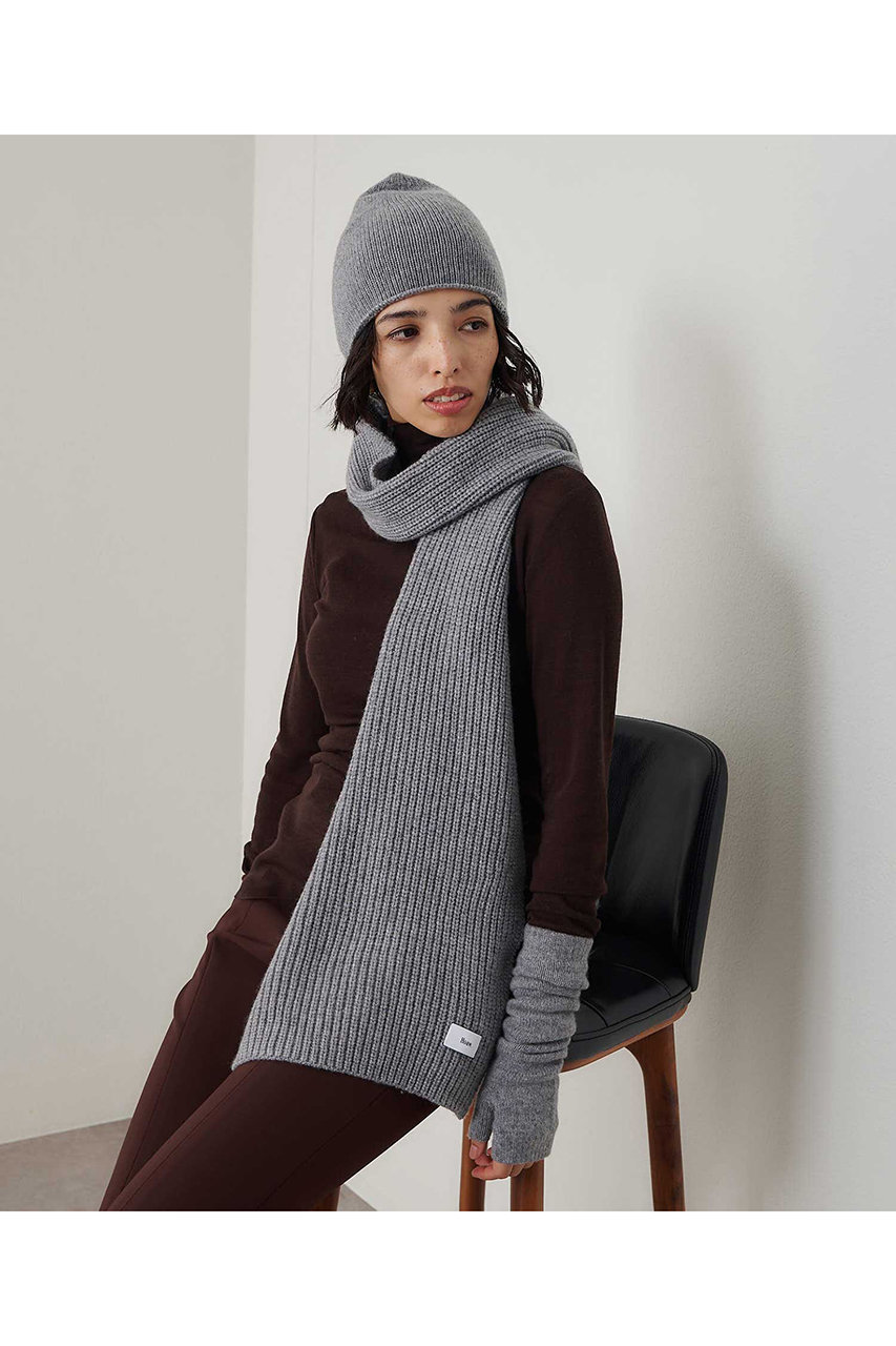 Whim Gazette 【Hoaw.】カシミヤリブストール (グレー, F) ウィム ガゼット ELLE SHOP Whim Gazette 【Hoaw.】カシミヤリブストール (グレー, F) ウィム ガゼット ELLE SHOP