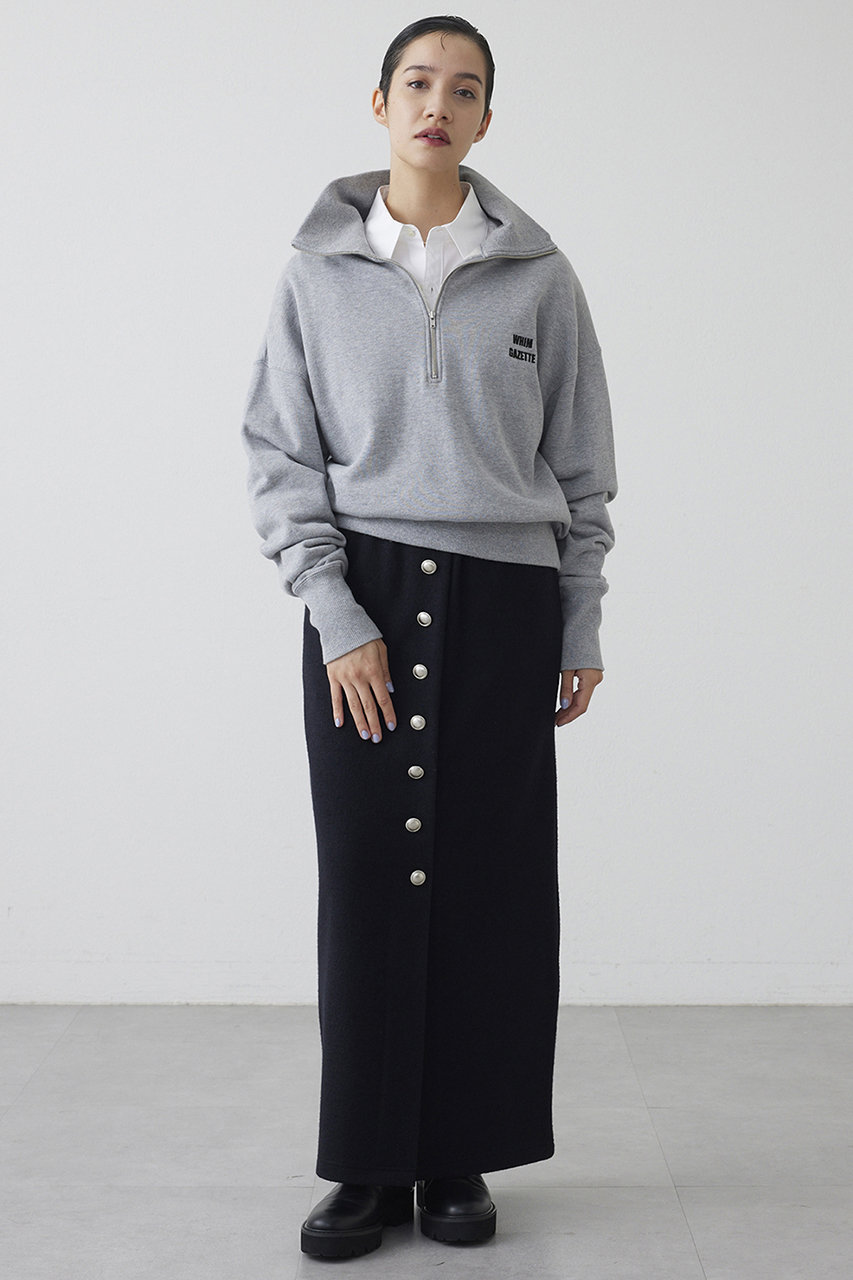 【THE PAUSE】ウールジャージボタンスカート