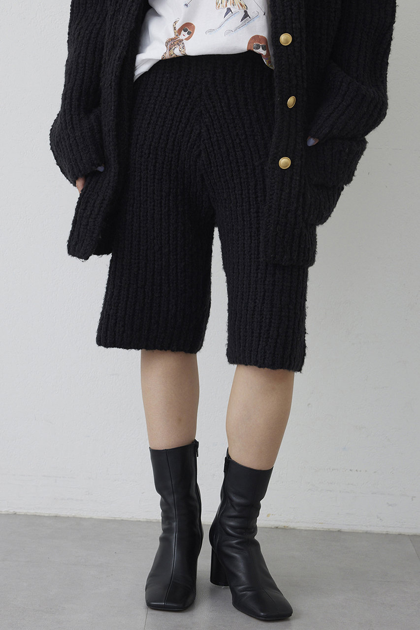 ウィムガゼット　THE PAUSE オフショルニット　黒 THE PAUSE ニット セーター 「THE PAUSE」オフショルハーフスリーブ