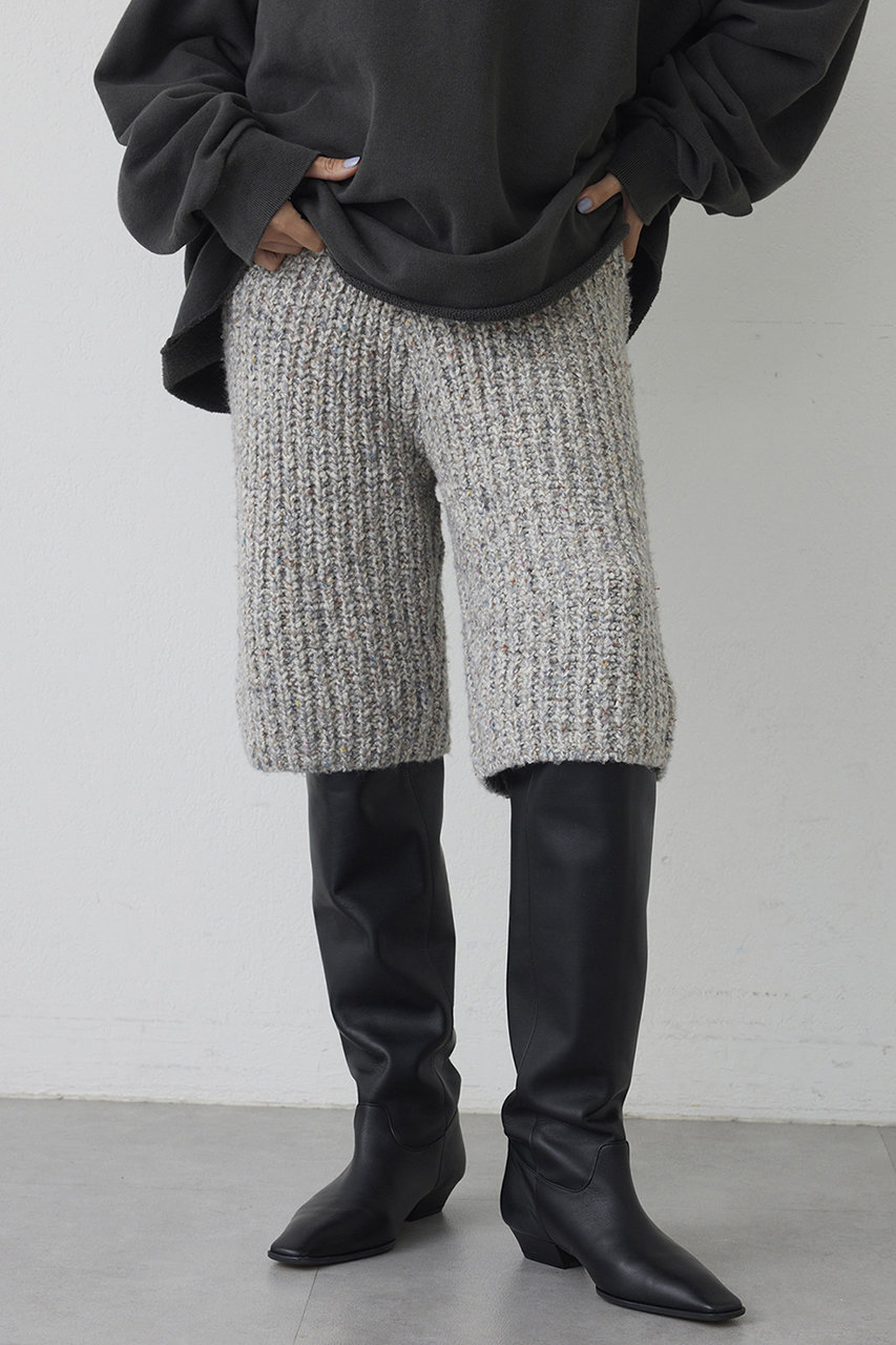 ウィム ガゼット/Whim Gazetteの【THE PAUSE】ニットハーフパンツ(グレー/WGP1052302A0001)