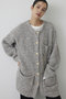 【THE PAUSE】ニットボタンジャケット ウィム ガゼット/Whim Gazette グレー