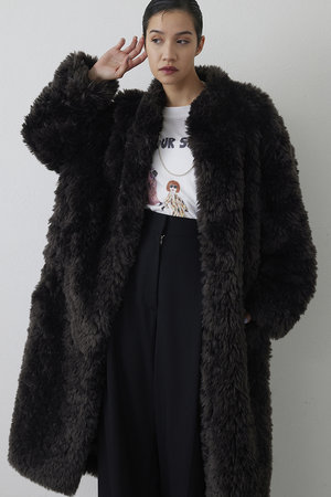 ウィム ガゼット/Whim Gazetteの【THE PAUSE】フェイクファーロングコート(110900/110903)