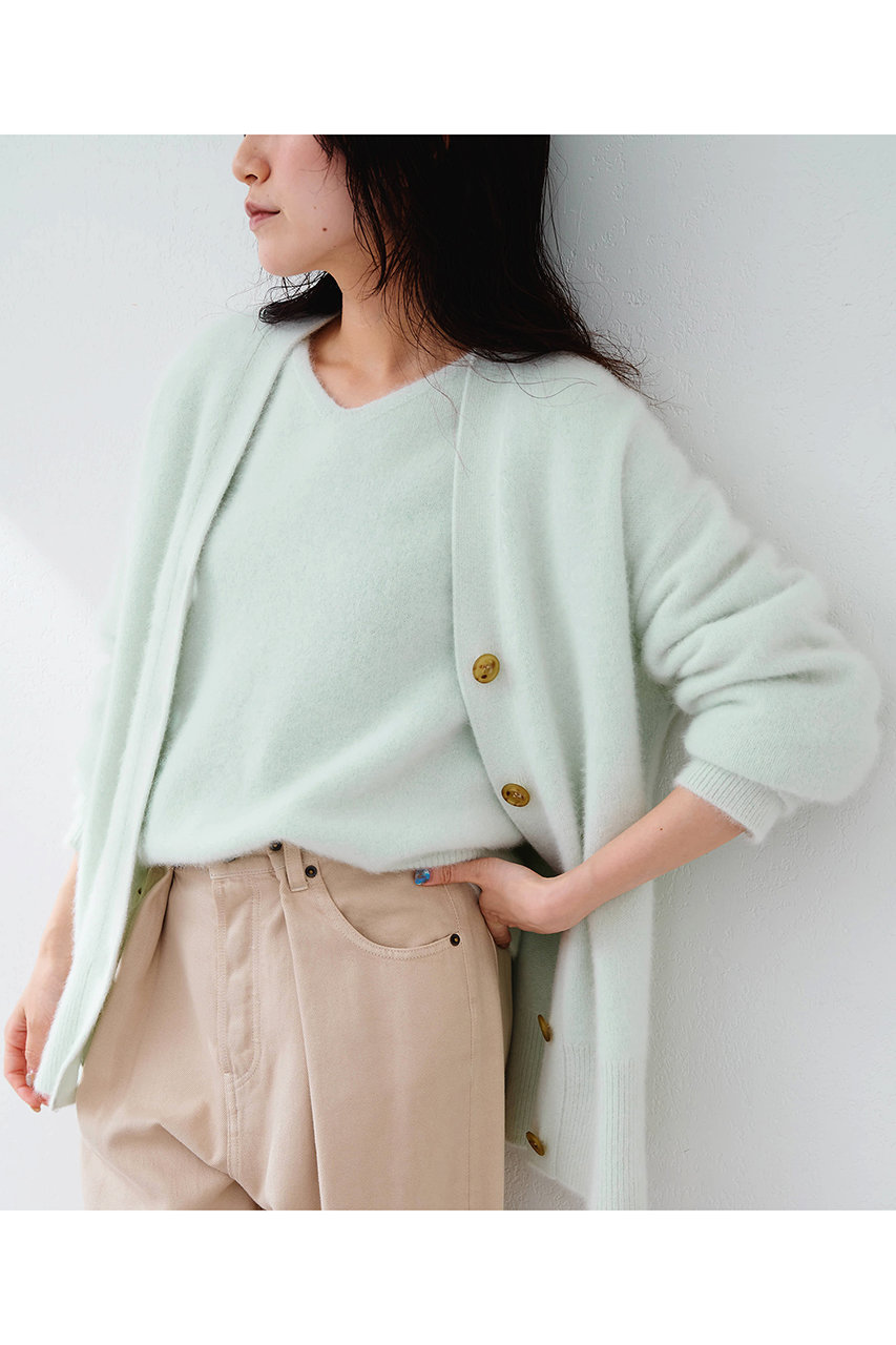 Whim Gazette F/Wロングカーディガン (ミント, F) ウィム ガゼット ELLE SHOP