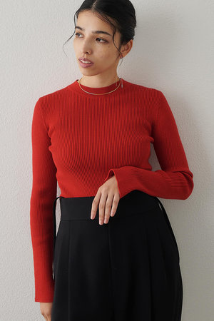 ウィム ガゼット/Whim Gazetteのリブニットクループルオーバー(110300/110301)