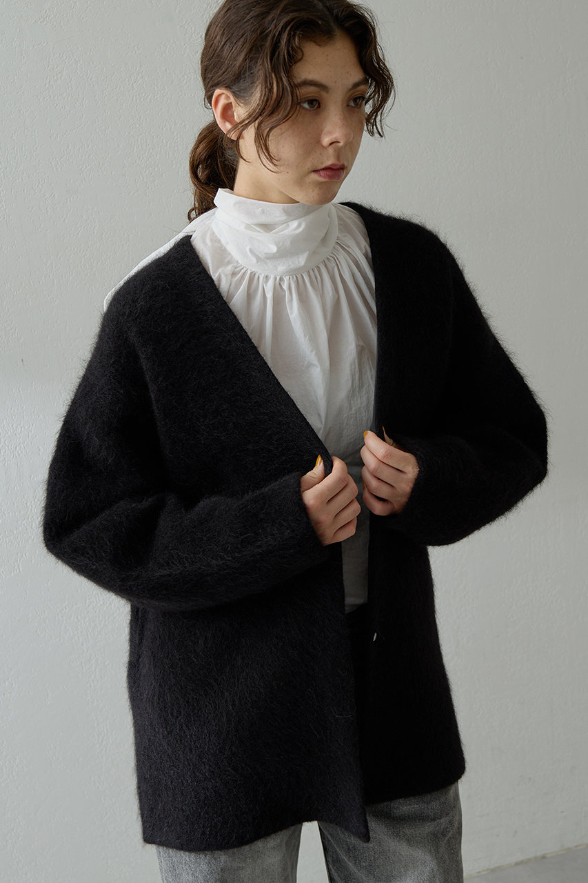 Whim Gazette(ウィム ガゼット)｜セッケツニットジャケット/ブラック