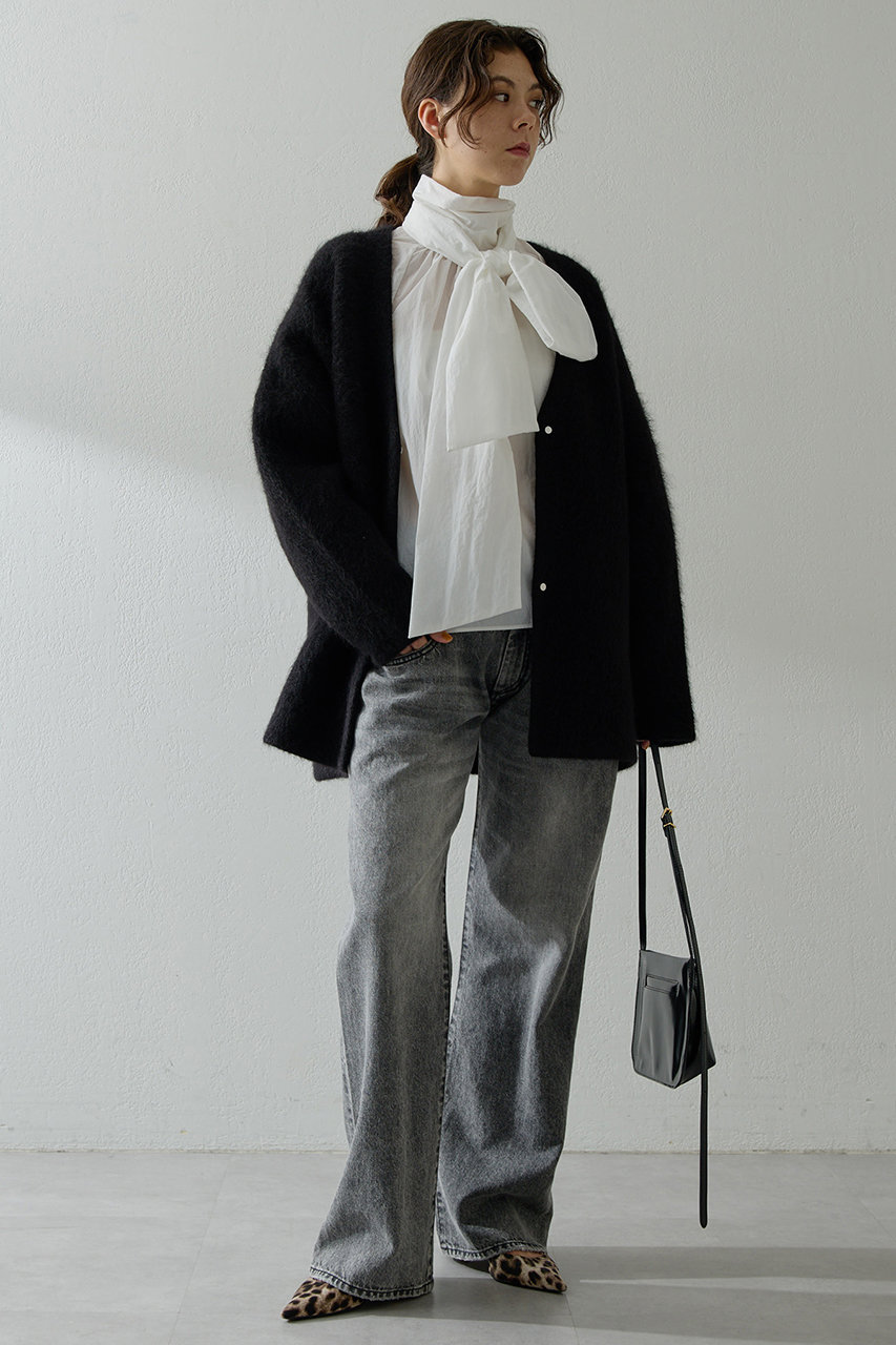 Whim Gazette(ウィム ガゼット)｜セッケツニットジャケット/ブラック