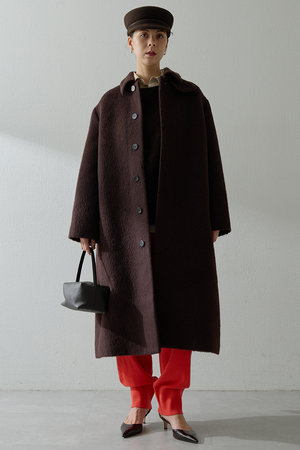 【新品】Whim Gazette ギャザーフーデッドコート アイボリー最終値下げ THE PAUSE】ギャザーフーデッドコート | Whim Gazette(ウィム