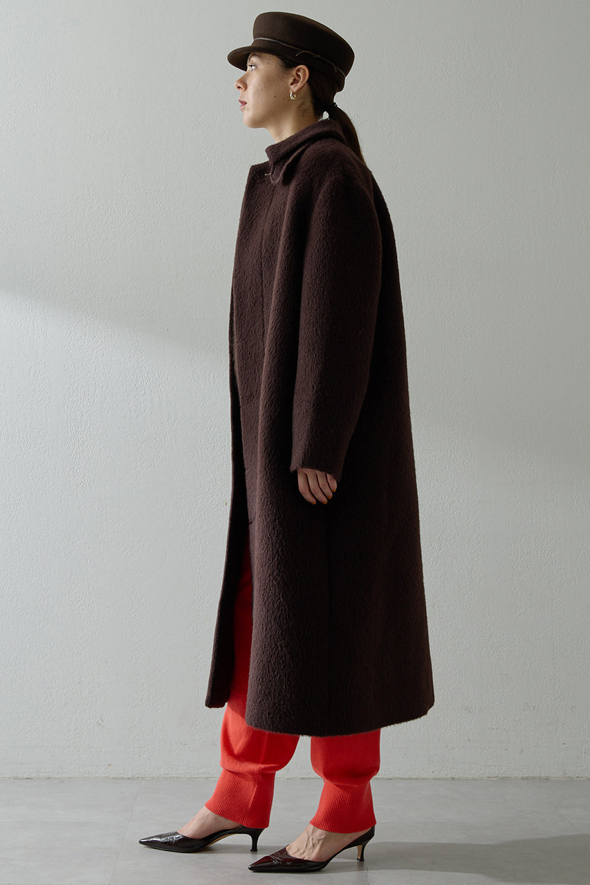 Whim Gazette(ウィム ガゼット)｜アルパカシャギーコート/ブラウン の