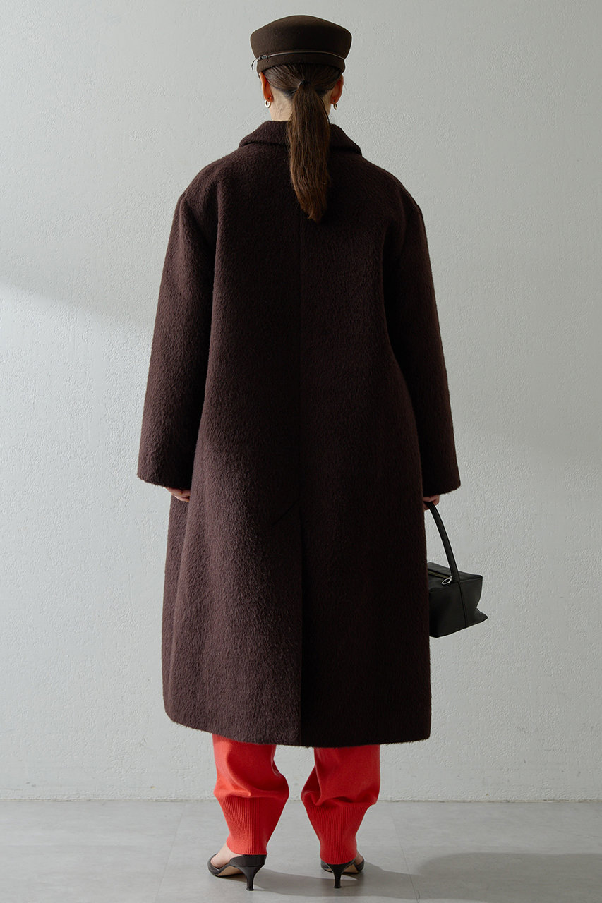 Whim Gazette(ウィム ガゼット)｜アルパカシャギーコート/ブラウン の