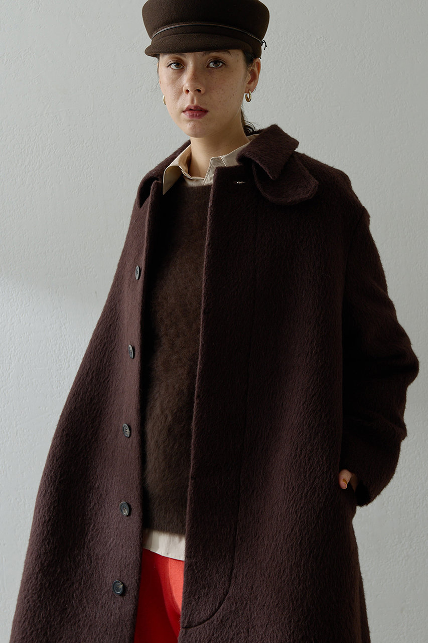 Whim Gazette(ウィム ガゼット)｜アルパカシャギーコート/ブラウン の