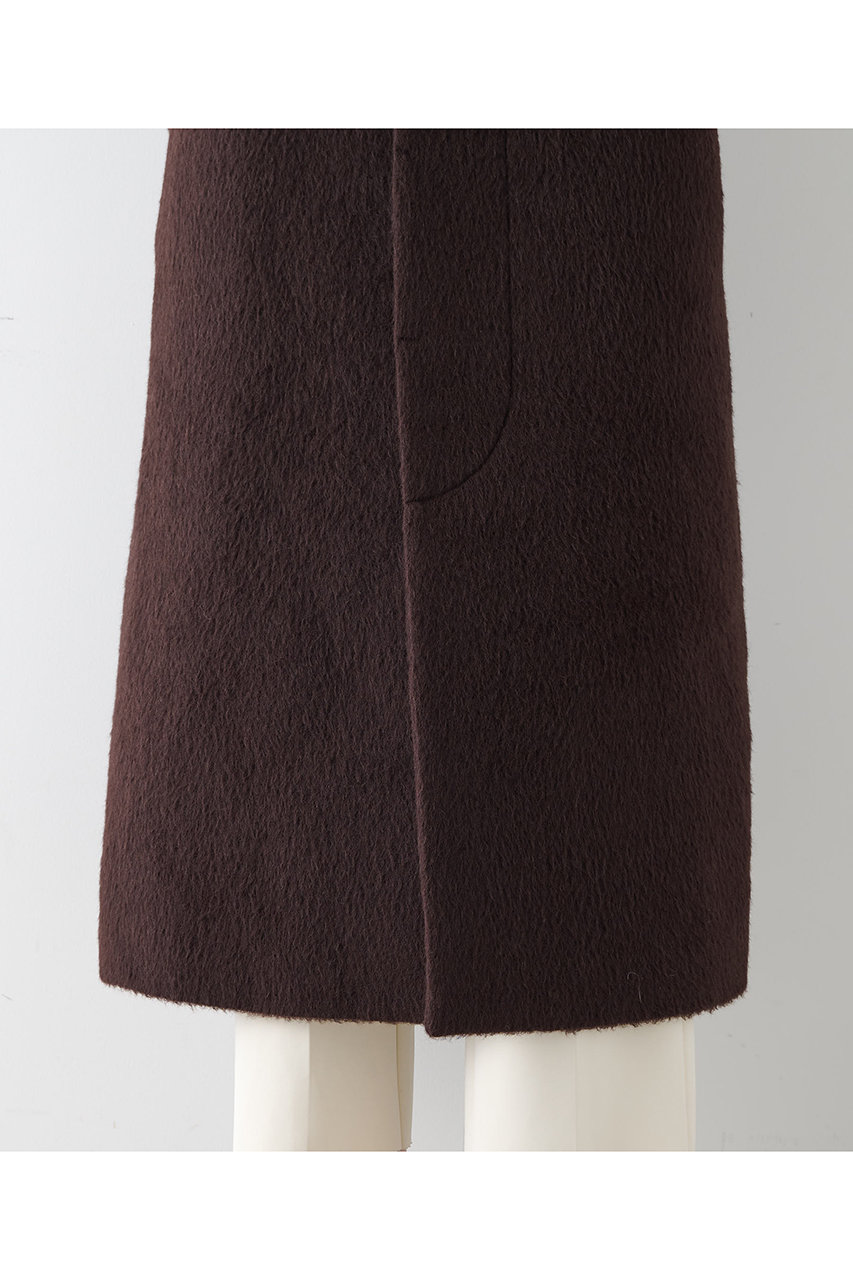 Whim Gazette(ウィム ガゼット)｜アルパカシャギーコート/ブラウン の