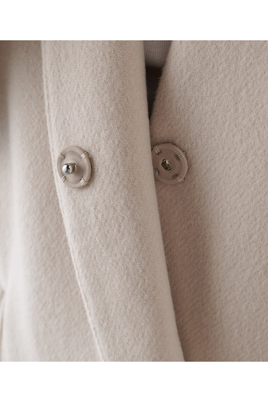 Whim Gazette(ウィム ガゼット)｜ダブルビーバーミドルコート/エクリュ