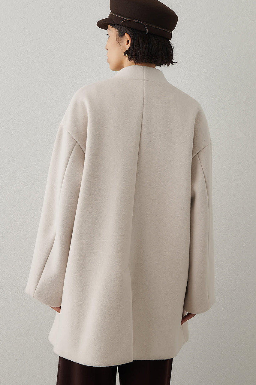 Whim Gazette(ウィム ガゼット)｜ダブルビーバーミドルコート/エクリュ