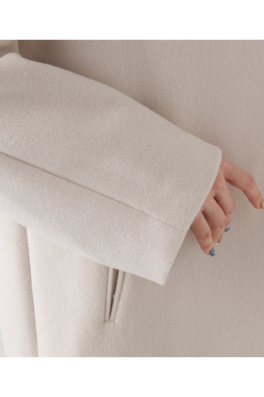 Whim Gazette(ウィム ガゼット)｜ダブルビーバーミドルコート/エクリュ