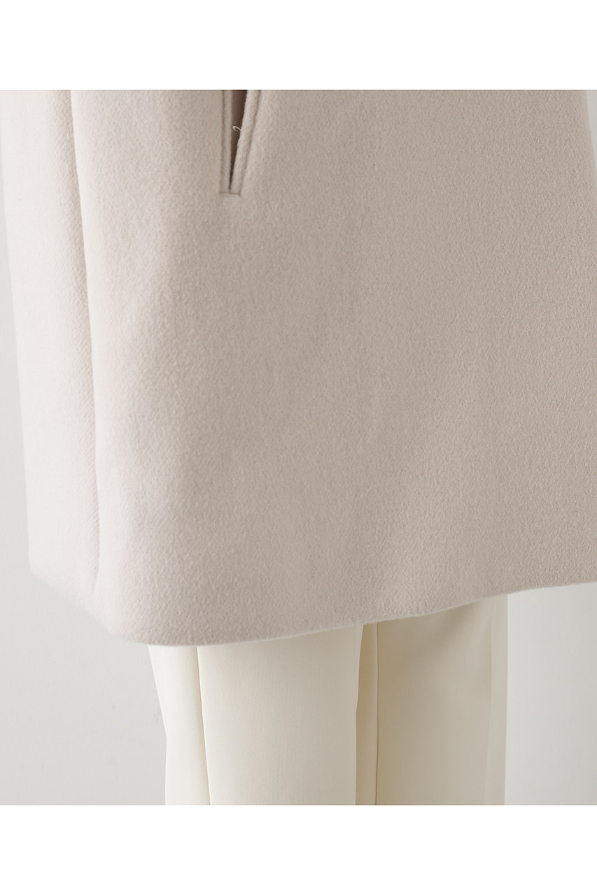 Whim Gazette(ウィム ガゼット)｜ダブルビーバーミドルコート/エクリュ