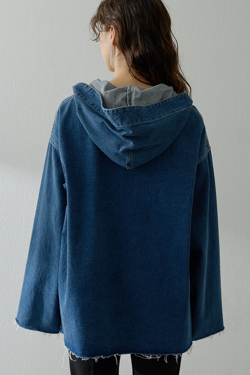 Whim Gazette(ウィム ガゼット)｜デニムフーディー/ブルー の通販