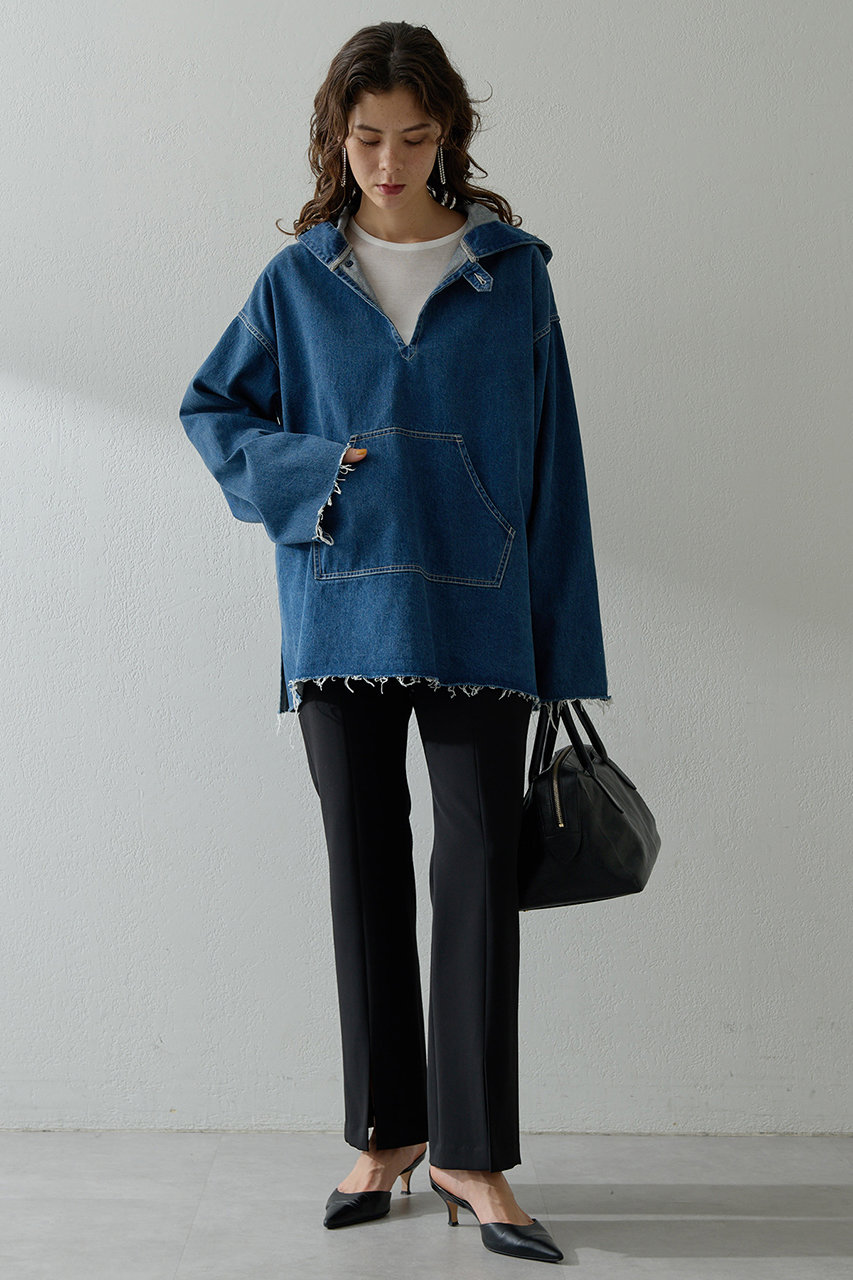 Whim Gazette(ウィム ガゼット)｜デニムフーディー/ブルー の