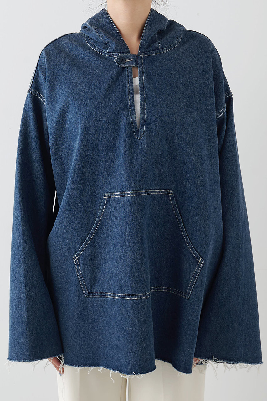 Whim Gazette(ウィム ガゼット)｜デニムフーディー/ブルー の通販