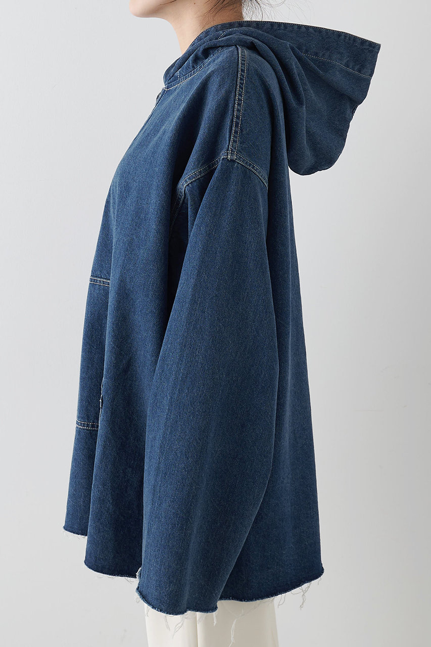 Whim Gazette(ウィム ガゼット)｜デニムフーディー/ブルー の通販