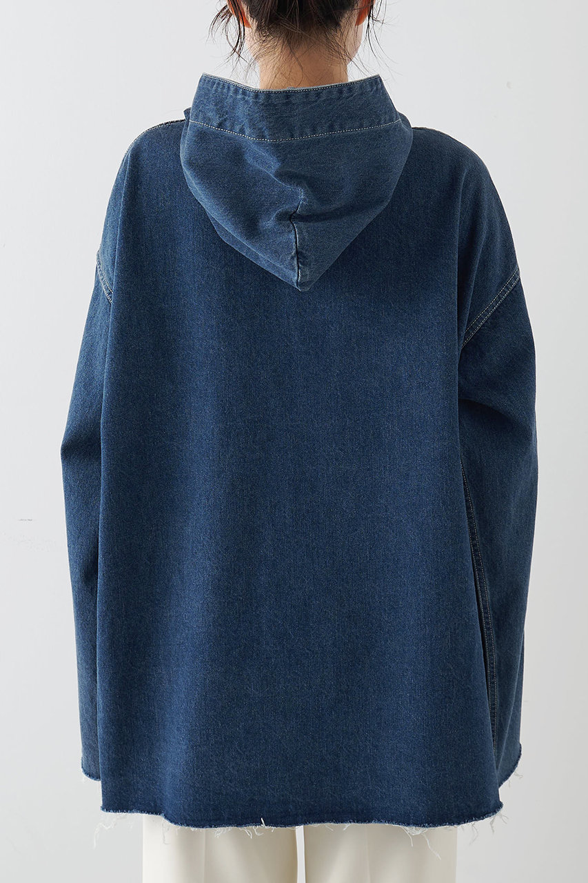 Whim Gazette(ウィム ガゼット)｜デニムフーディー/ブルー の通販