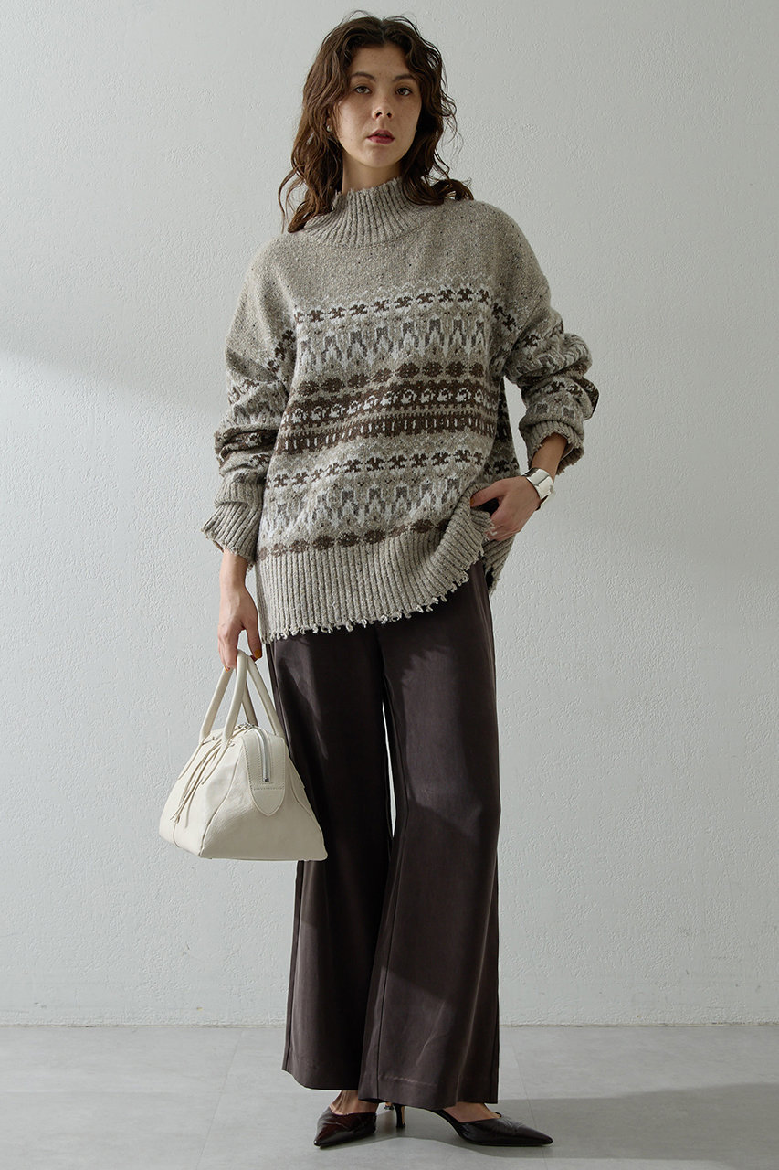 Whim Gazette(ウィム ガゼット)｜フィブリルパンツ/ブラウン の通販