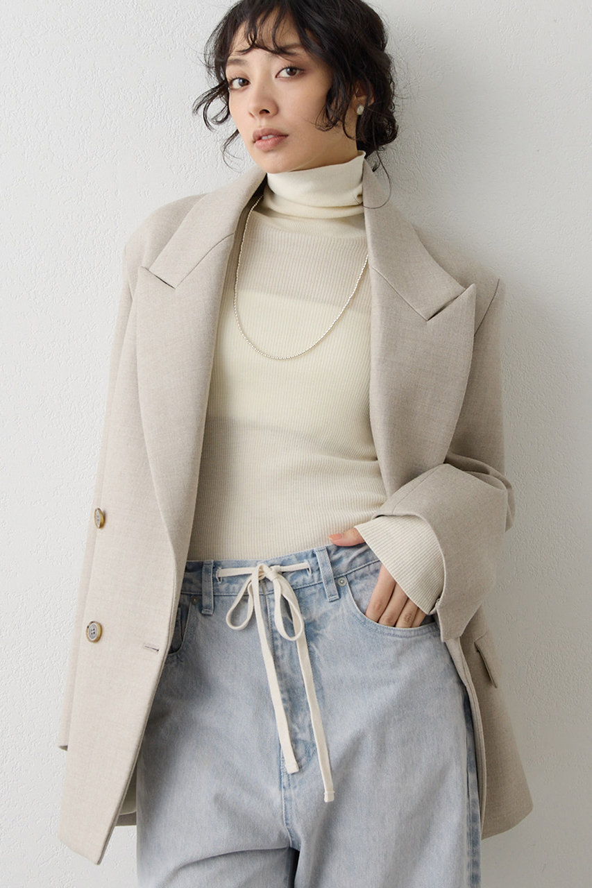 Whim Gazette(ウィム ガゼット)｜ソフトRIBタートル/オフホワイト の