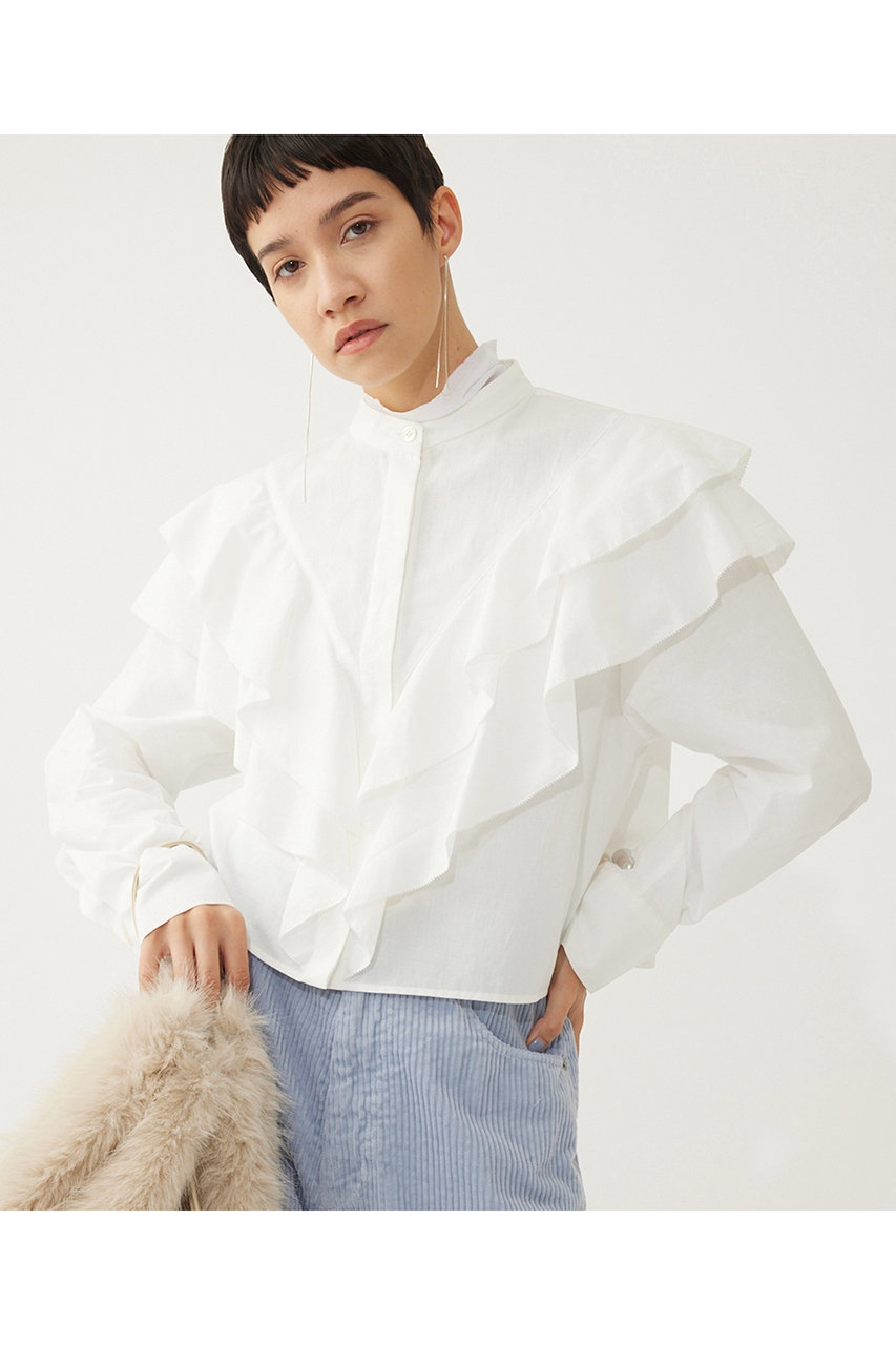 【THE PAUSE】フリルショートシャツ