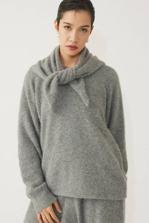 ウィム ガゼット/Whim Gazetteの【予約販売】【THE PAUSE】ファーニットスカーフSET プルオーバー(110300/110301)