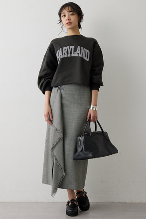 ウィム ガゼット/Whim Gazetteのチェックフリンジスカート(110700/110703)