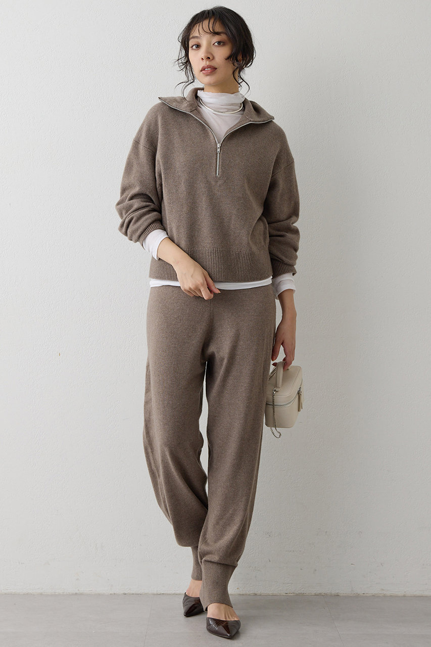 Whim Gazette(ウィム ガゼット)｜W/Caニットパンツ/モカ の通販