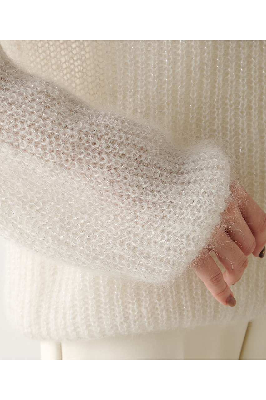 Whim Gazette(ウィム ガゼット)｜ラメモヘヤニットプルオーバー/オフ