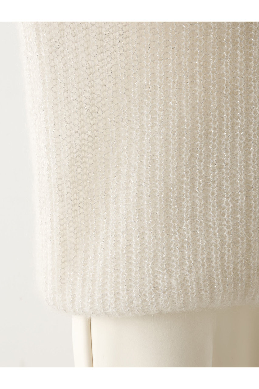 Whim Gazette(ウィム ガゼット)｜ラメモヘヤニットプルオーバー/オフ