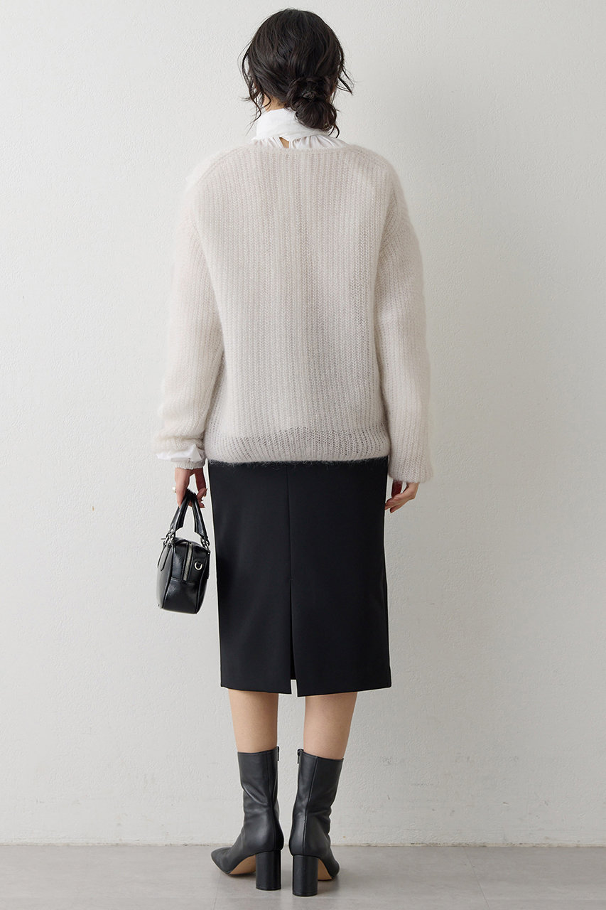 Whim Gazette(ウィム ガゼット)｜ラメモヘヤニットプルオーバー/オフ