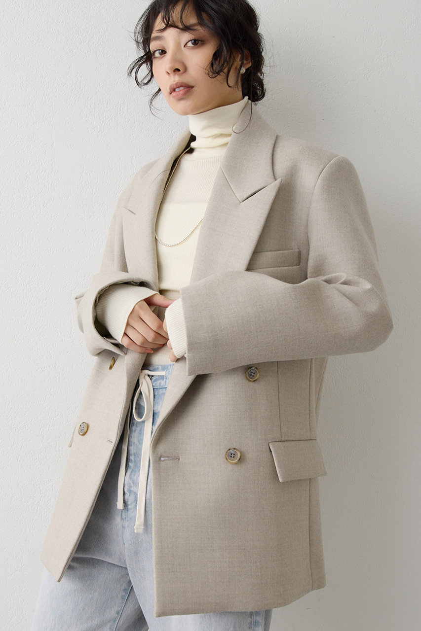 Whim Gazette ボンディングオーバージャケット (ベージュ, F) ウィム ガゼット ELLE SHOP Whim Gazette ボンディングオーバージャケット (ベージュ, F) ウィム ガゼット ELLE SHOP