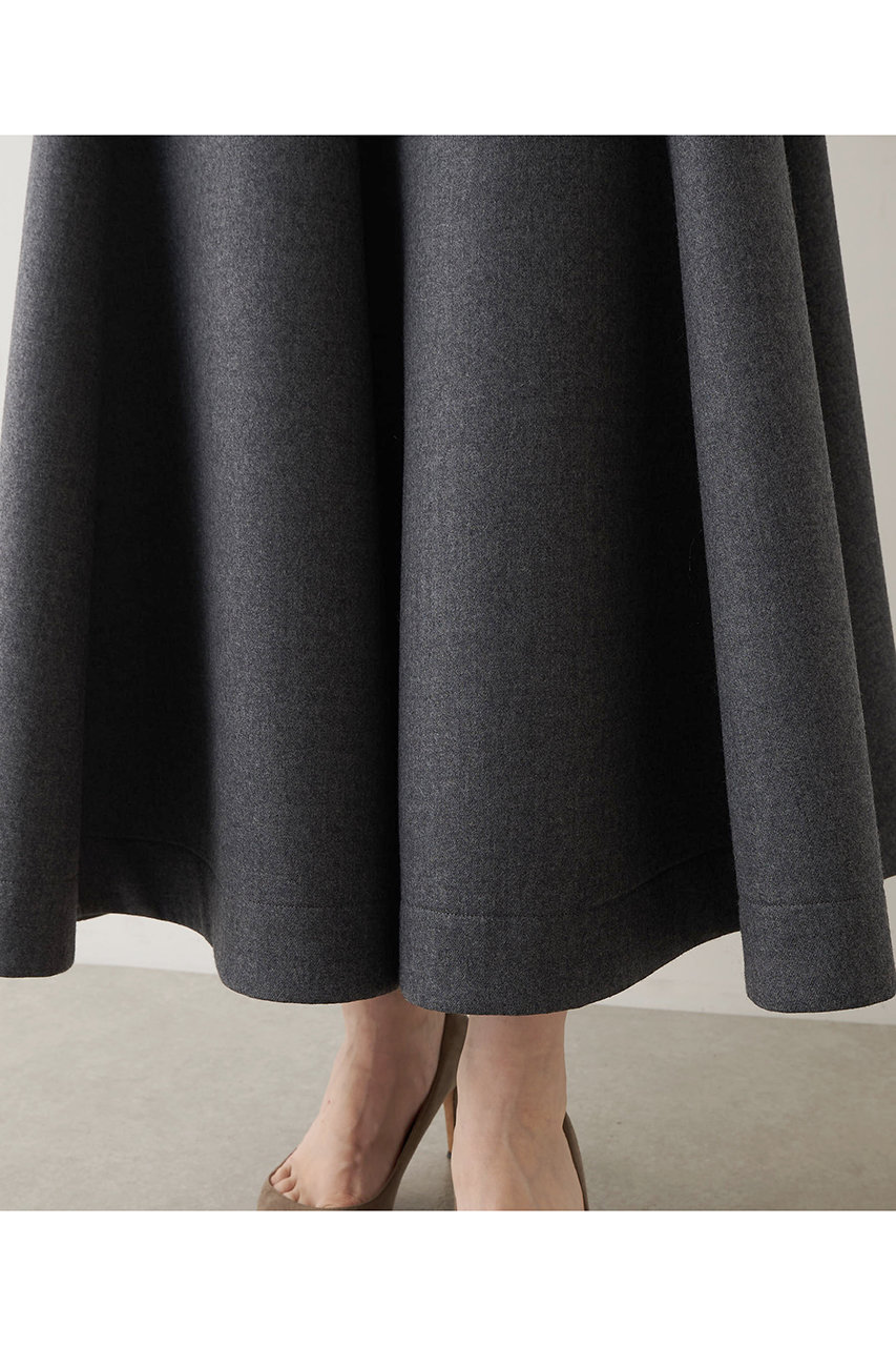 Whim Gazette(ウィム ガゼット)｜ボンディングウールスカート/グレー