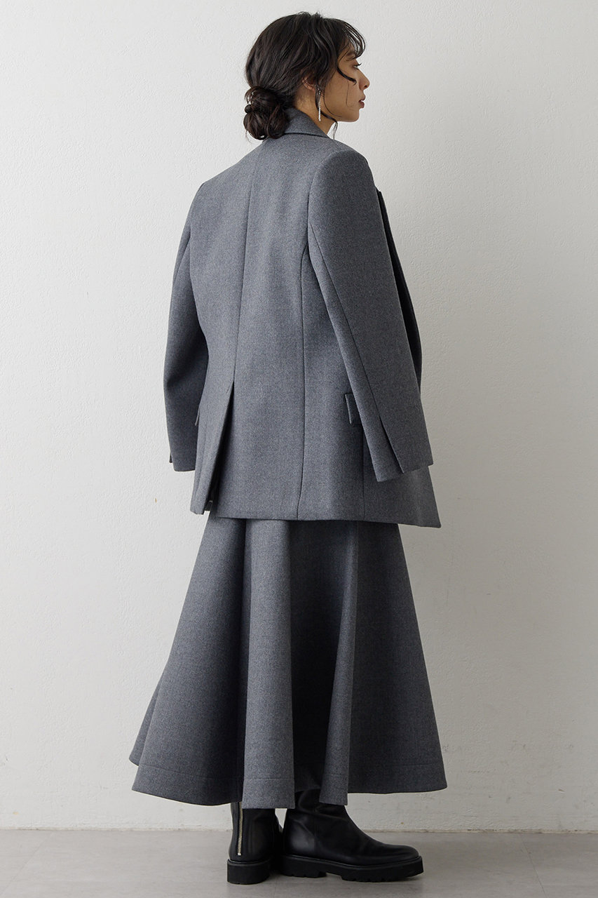 ウィムガゼットスカート　グレー Whim Gazette(ウィム ガゼット)｜ボンディングウールスカート/グレー