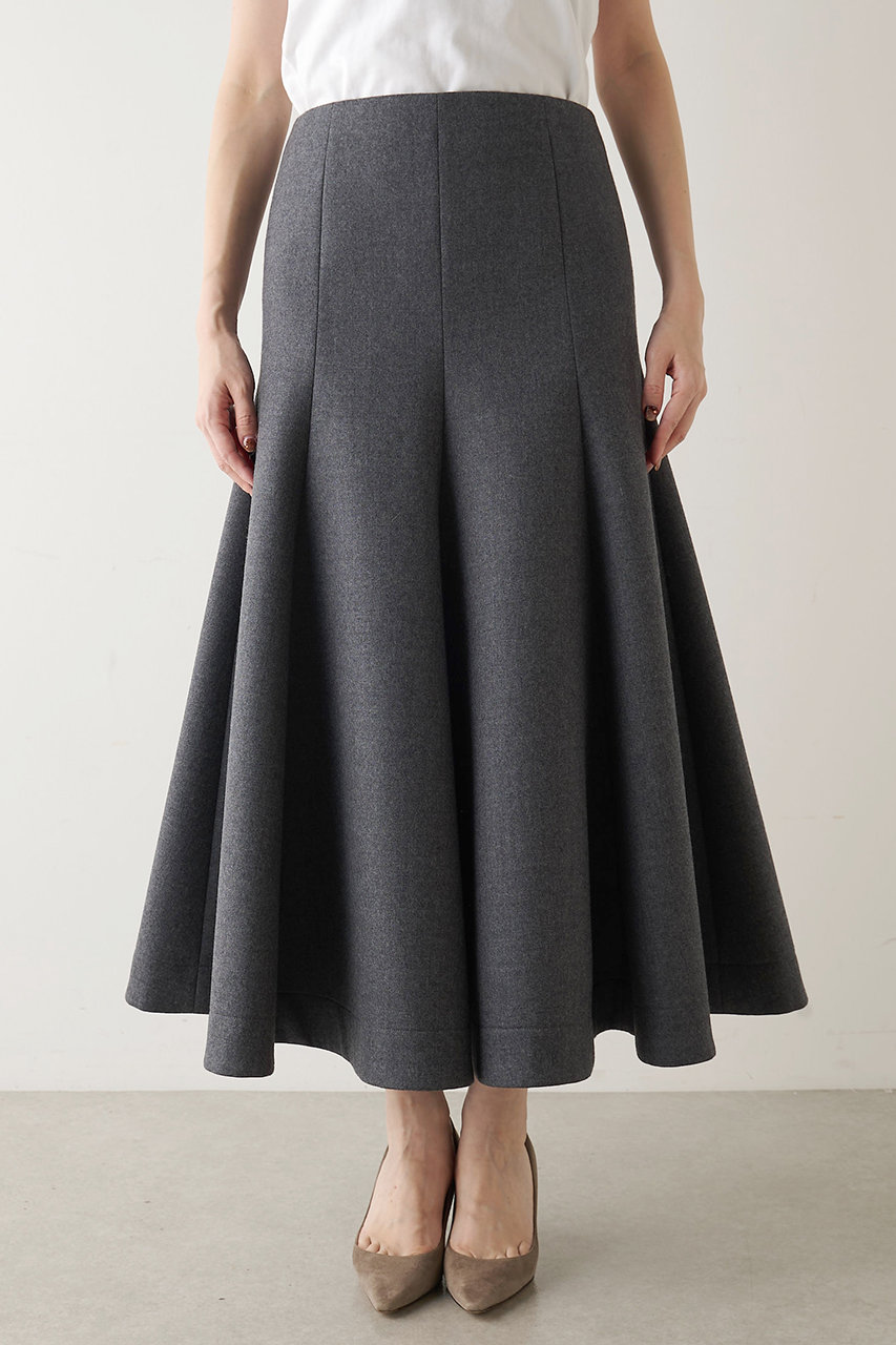 Whim Gazette(ウィム ガゼット)｜ボンディングウールスカート/グレー