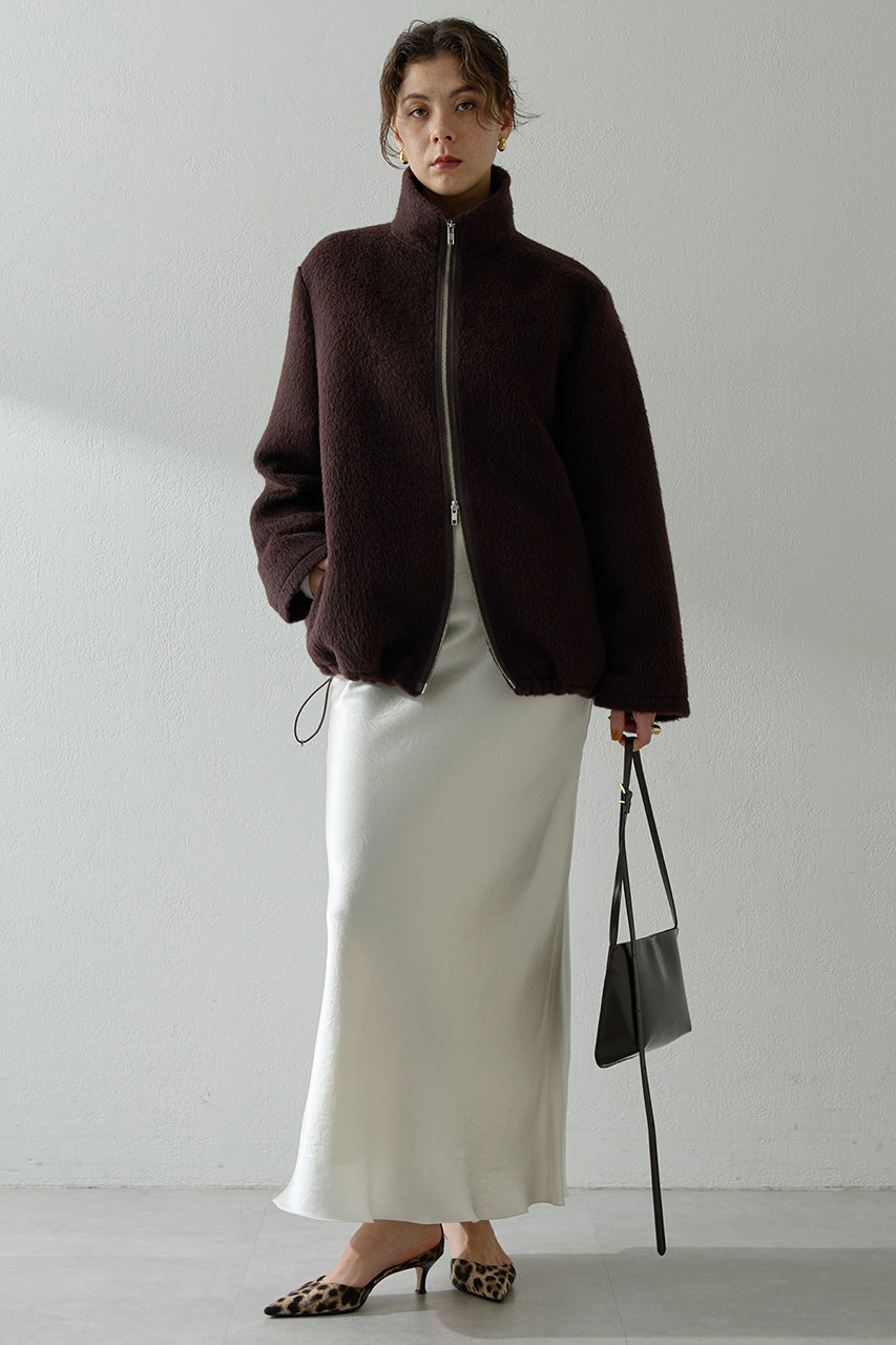 Whim Gazette(ウィム ガゼット)｜サテンフレアスカート/オフホワイト