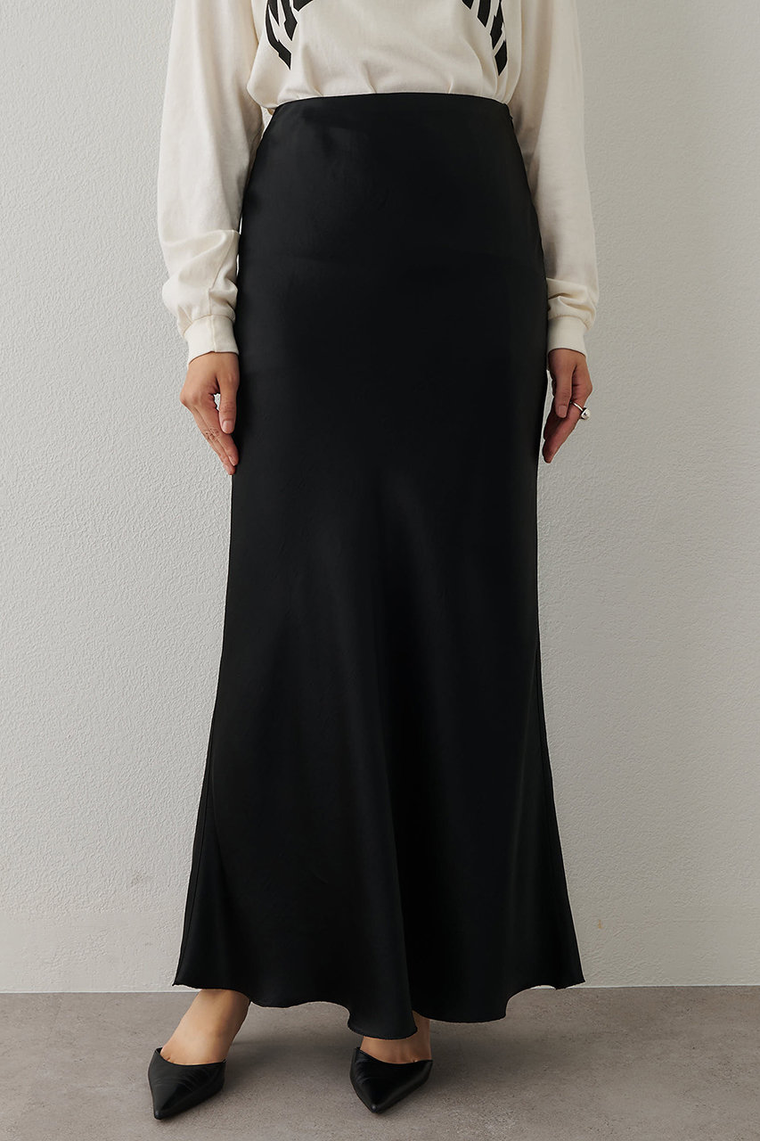 Whim Gazette サテンフレアスカート (ブラック, 38) ウィム ガゼット ELLE SHOP Whim Gazette サテンフレアスカート (ブラック, 38) ウィム ガゼット ELLE SHOP