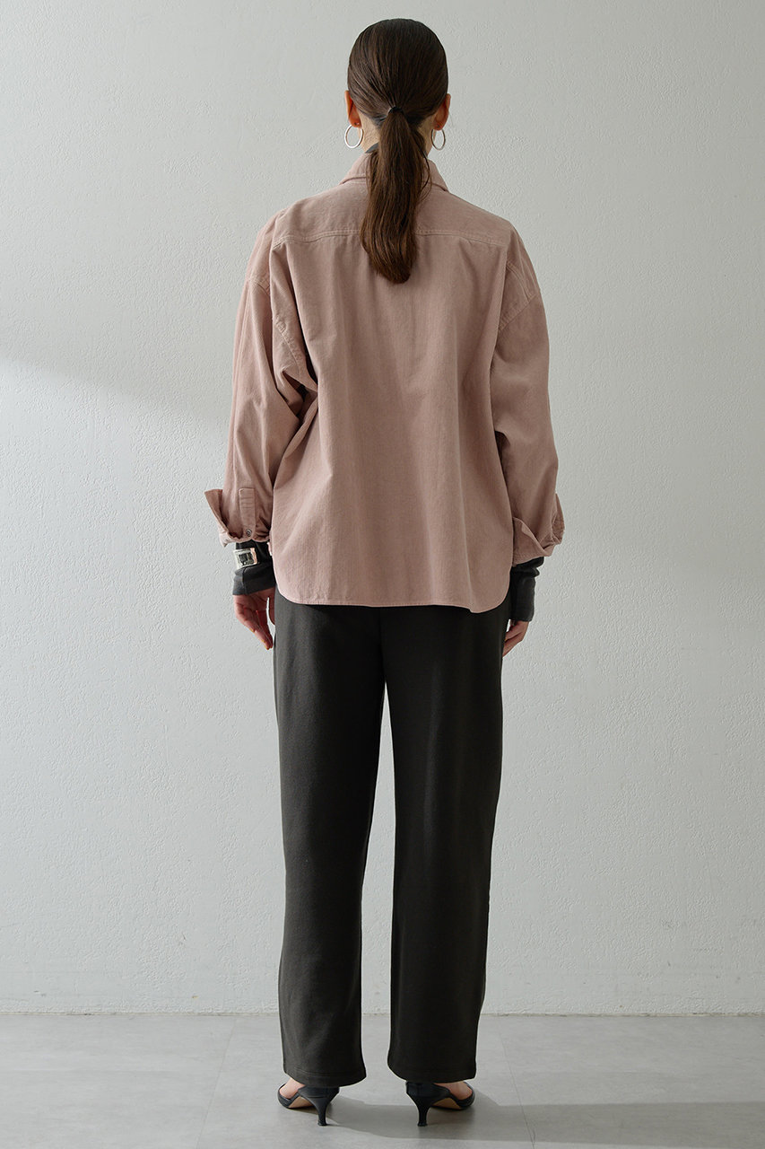 Whim Gazette(ウィム ガゼット)｜裏毛ワイドパンツ/チャコールグレー