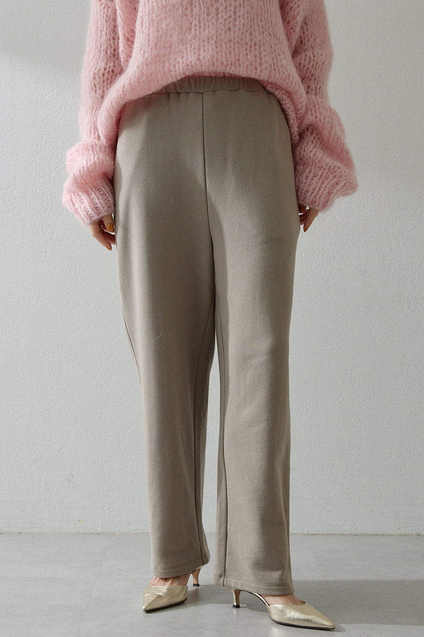 ウィム ガゼット/Whim Gazetteの裏毛ワイドパンツ(モカ/WGZ1052402A0004)