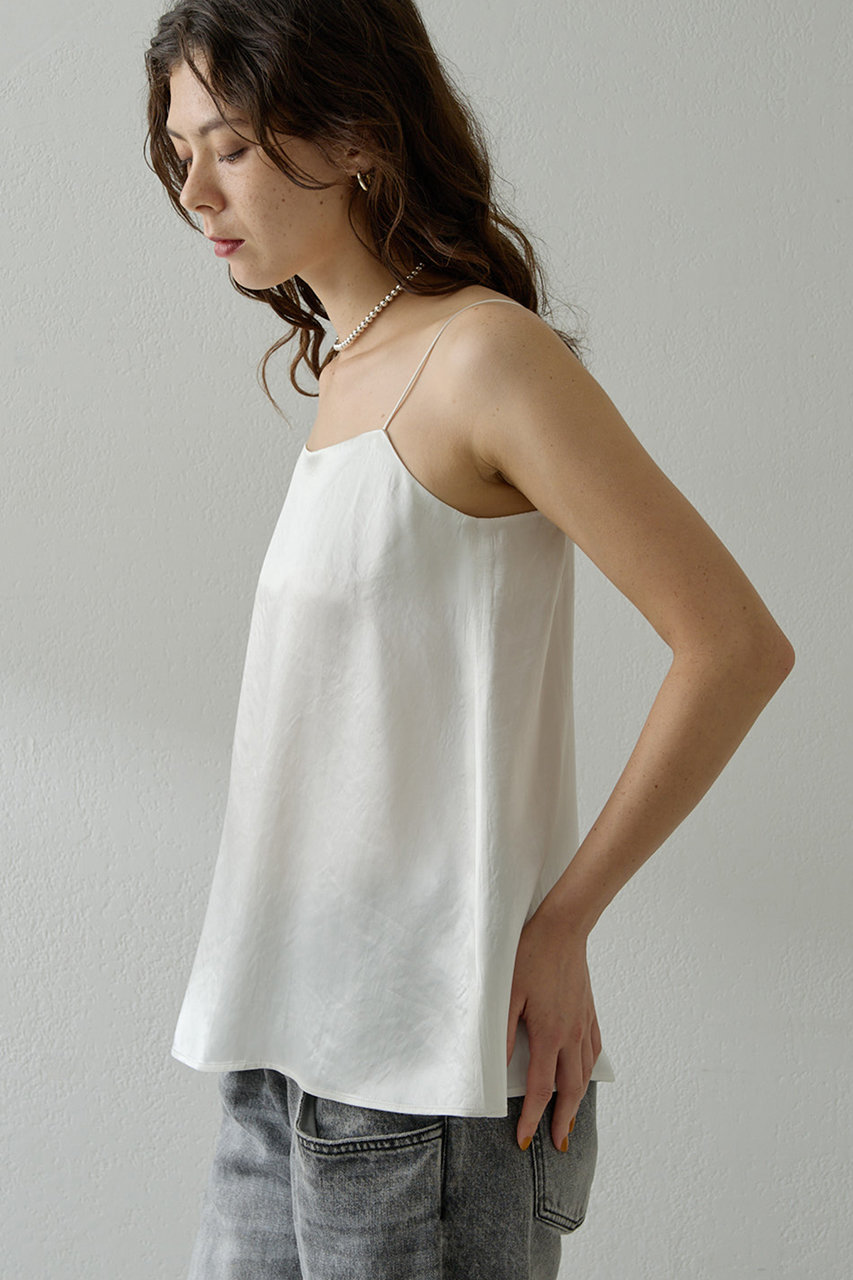 Whim Gazette(ウィム ガゼット)｜サテンキャミソール/オフホワイト の