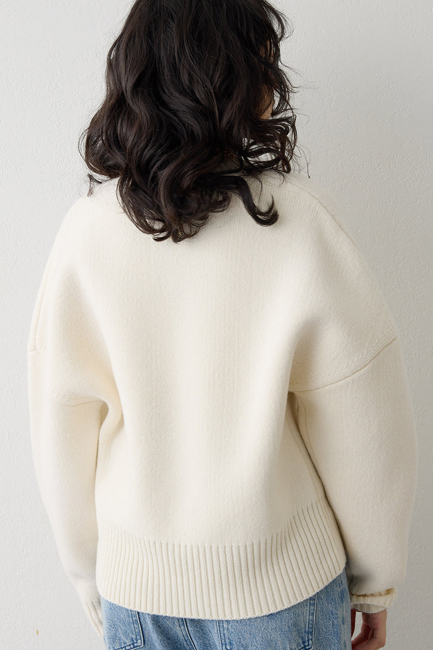 Whim Gazette(ウィム ガゼット)｜シルエットニット/オフホワイト の