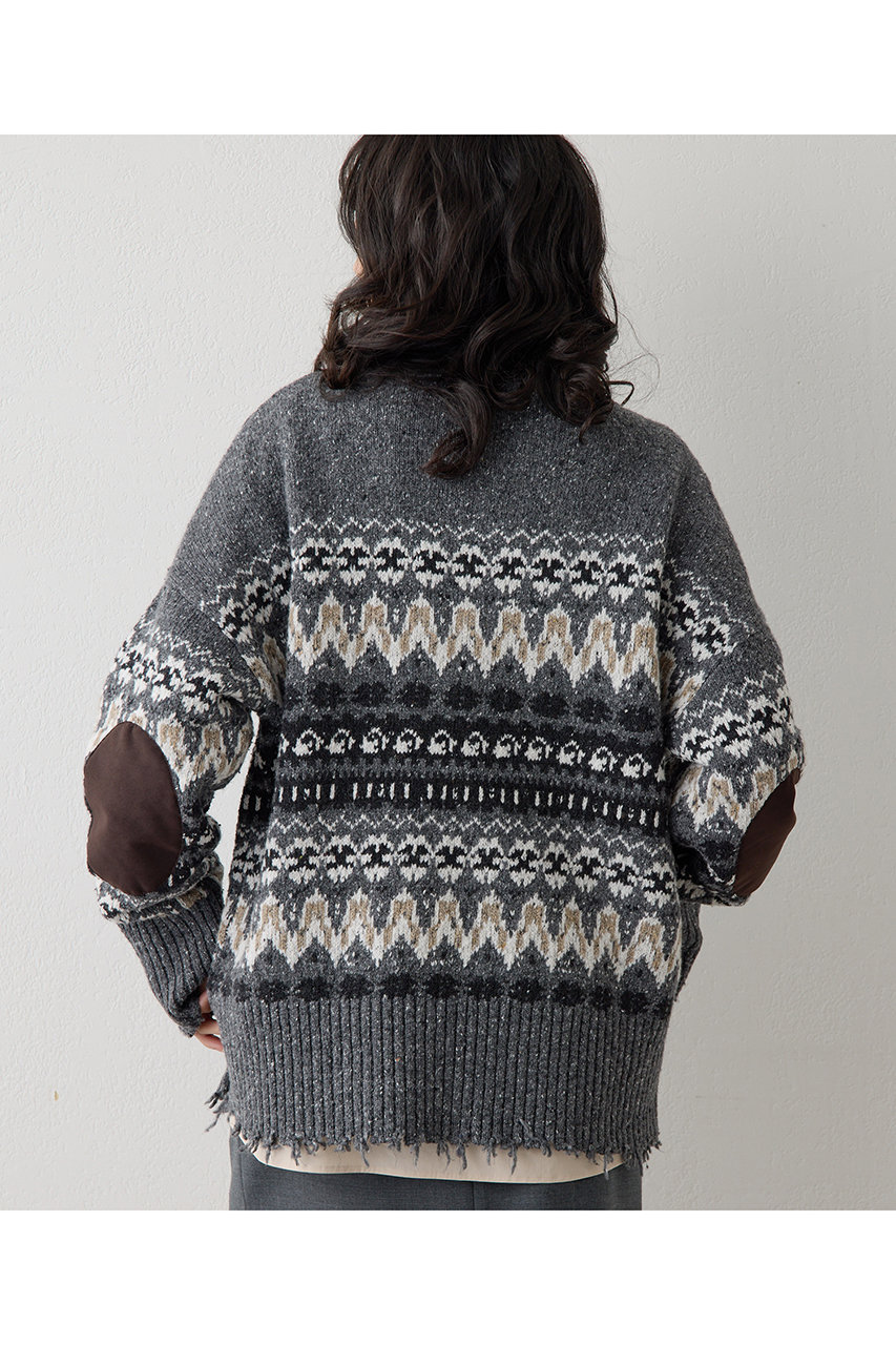 Whim Gazette(ウィム ガゼット)｜フェアアイルプルオーバー/グレー の