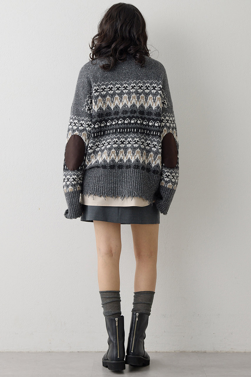 Whim Gazette(ウィム ガゼット)｜フェアアイルプルオーバー/グレー の