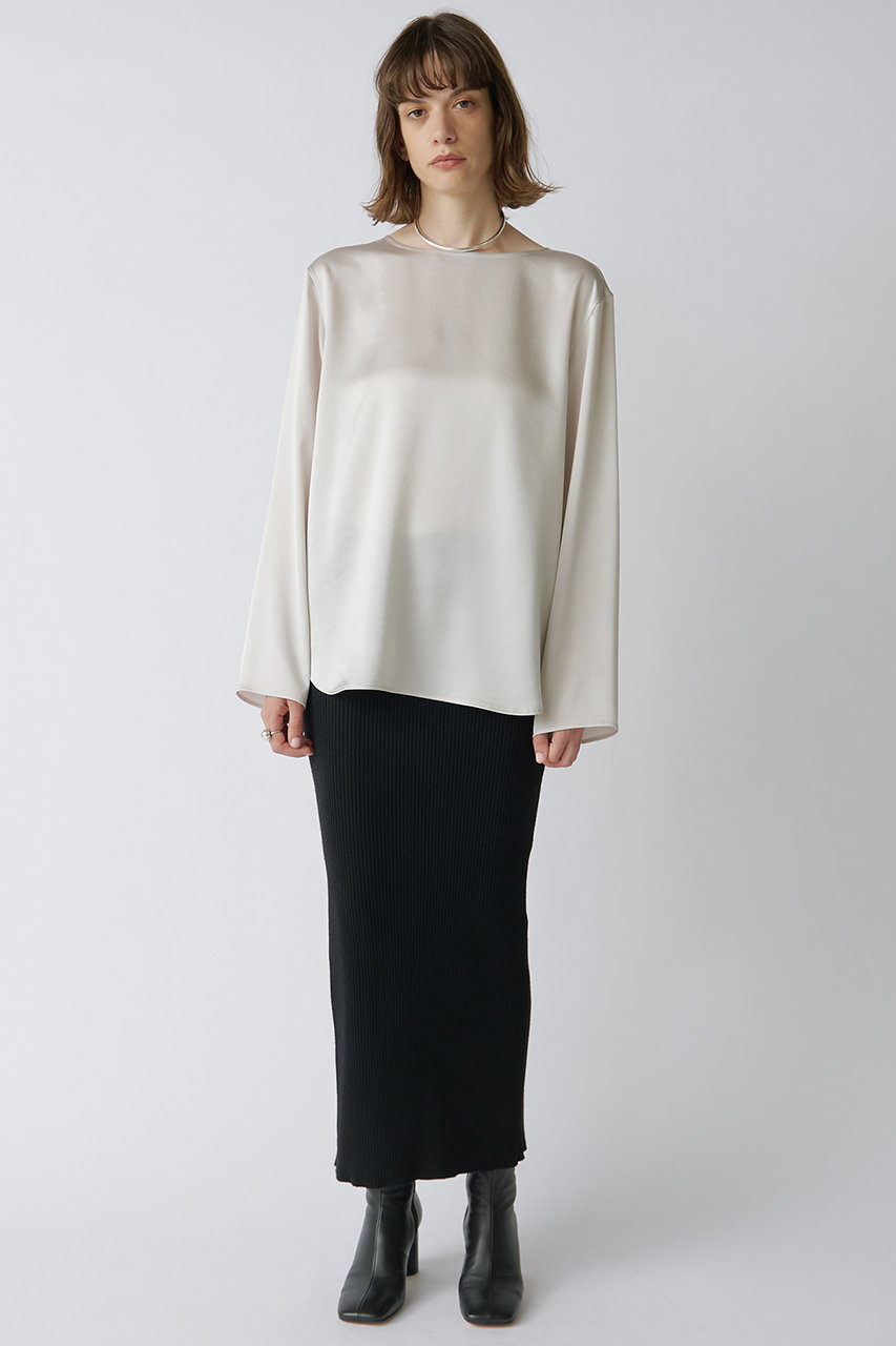 ウィムガゼット　サテンボートブラウス　新品未使用 Whim Gazette(ウィム ガゼット)｜【予約販売】【Drawing Numbers