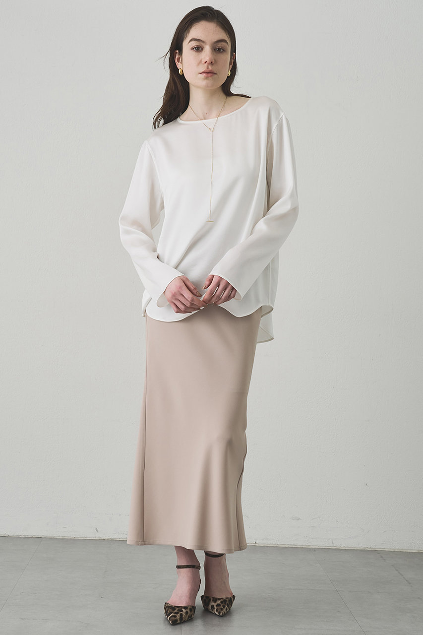 ウィムガゼット　サテンボートブラウス　新品未使用 Whim Gazette(ウィム ガゼット)｜【予約販売】【Drawing Numbers