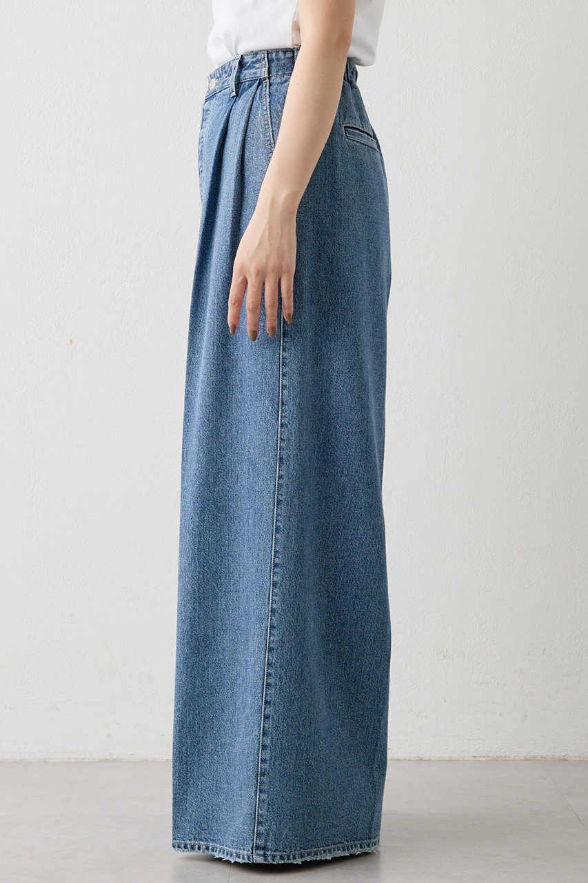 Whim Gazette(ウィム ガゼット)｜ワイドデニムイージーパンツ/ブルー