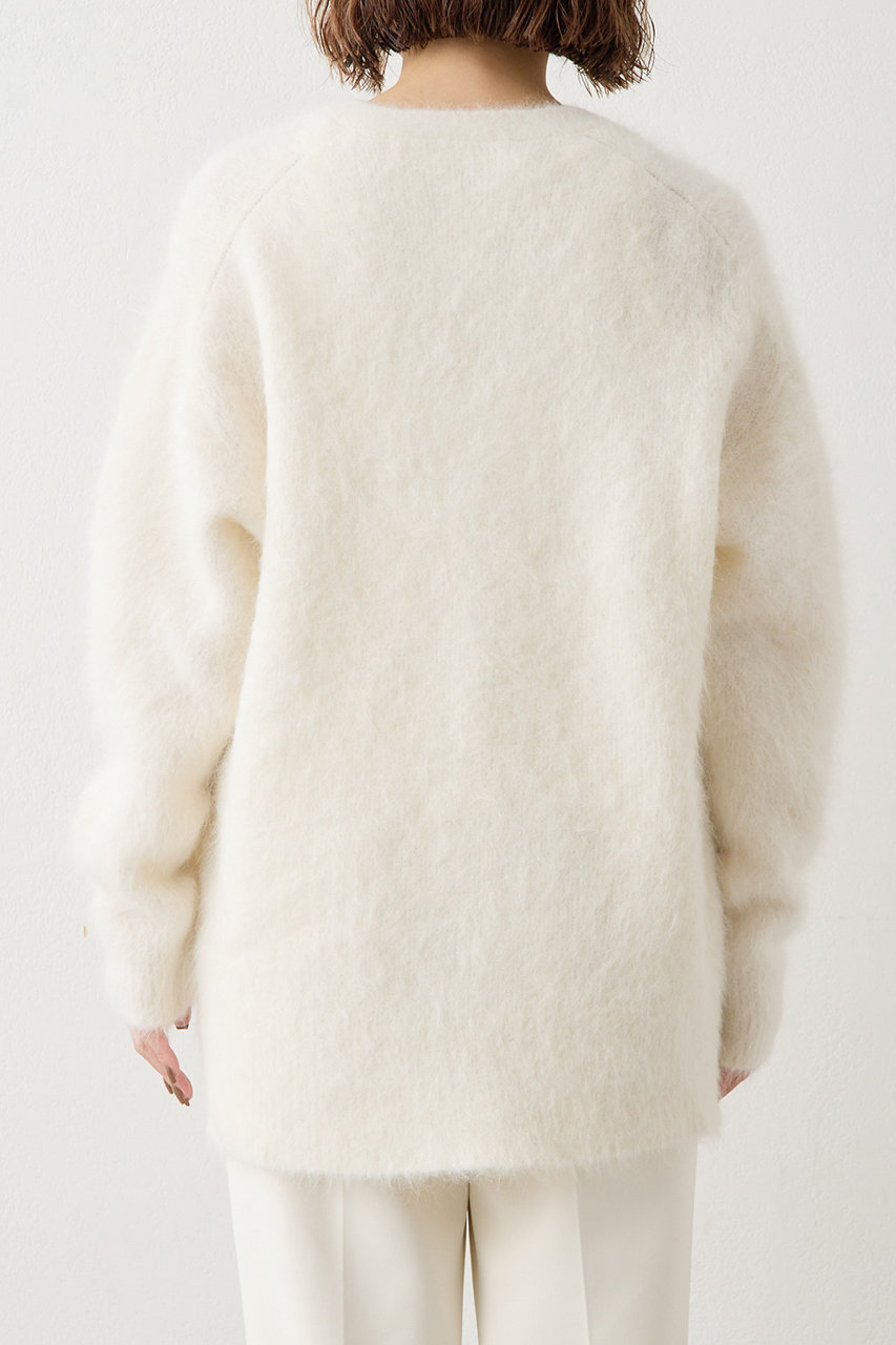 極美品 24SS ウィムガゼット ウォッシャブル ハイゲージカーディガン 白 極美品 24SS ウィムガゼット ウォッシャブル ハイゲージカーディガン