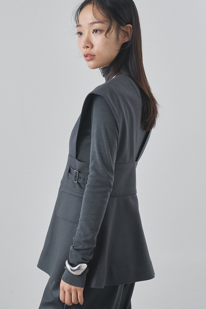 Whim Gazette(ウィム ガゼット)｜メルトンベスト/グレー の通販